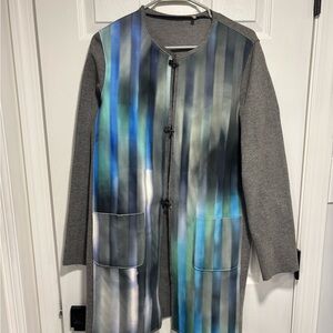 Elie Tahari Gray Textured Fabric